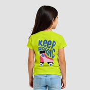 MiniSoft Cotton Tee –  Keep Rolling  Neon