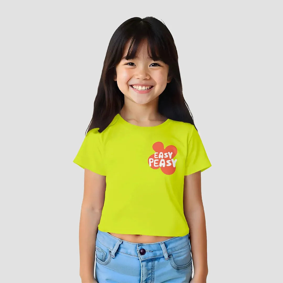 MiniSoft Cotton Crop Top – Easy Peasy  Neon