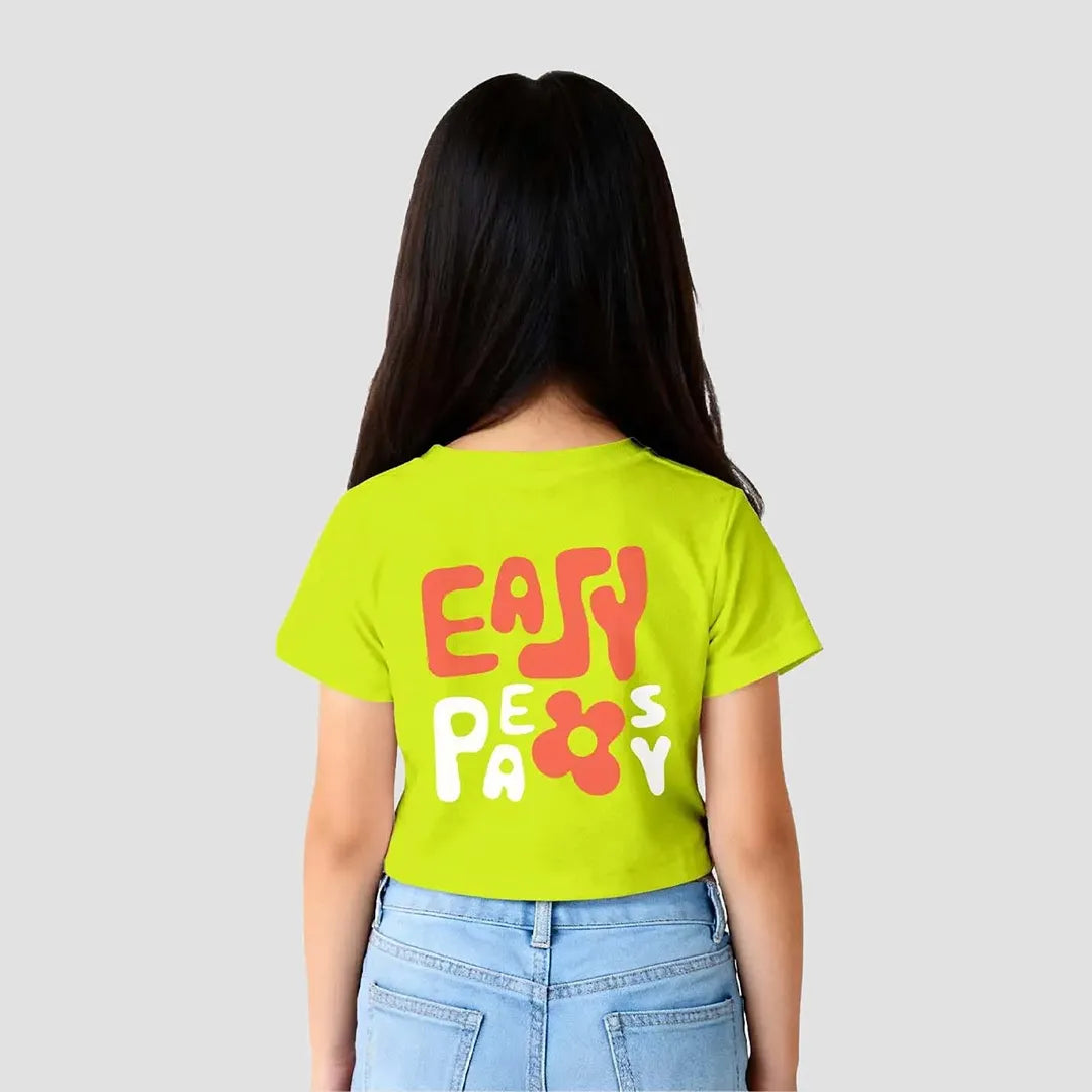 MiniSoft Cotton Crop Top – Easy Peasy  Neon