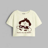 Girls Off-White MiniSoft Cotton Crop Top – Me and Happy