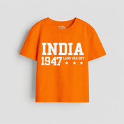 MiniSoft Cotton Tee - India 1947 Orange