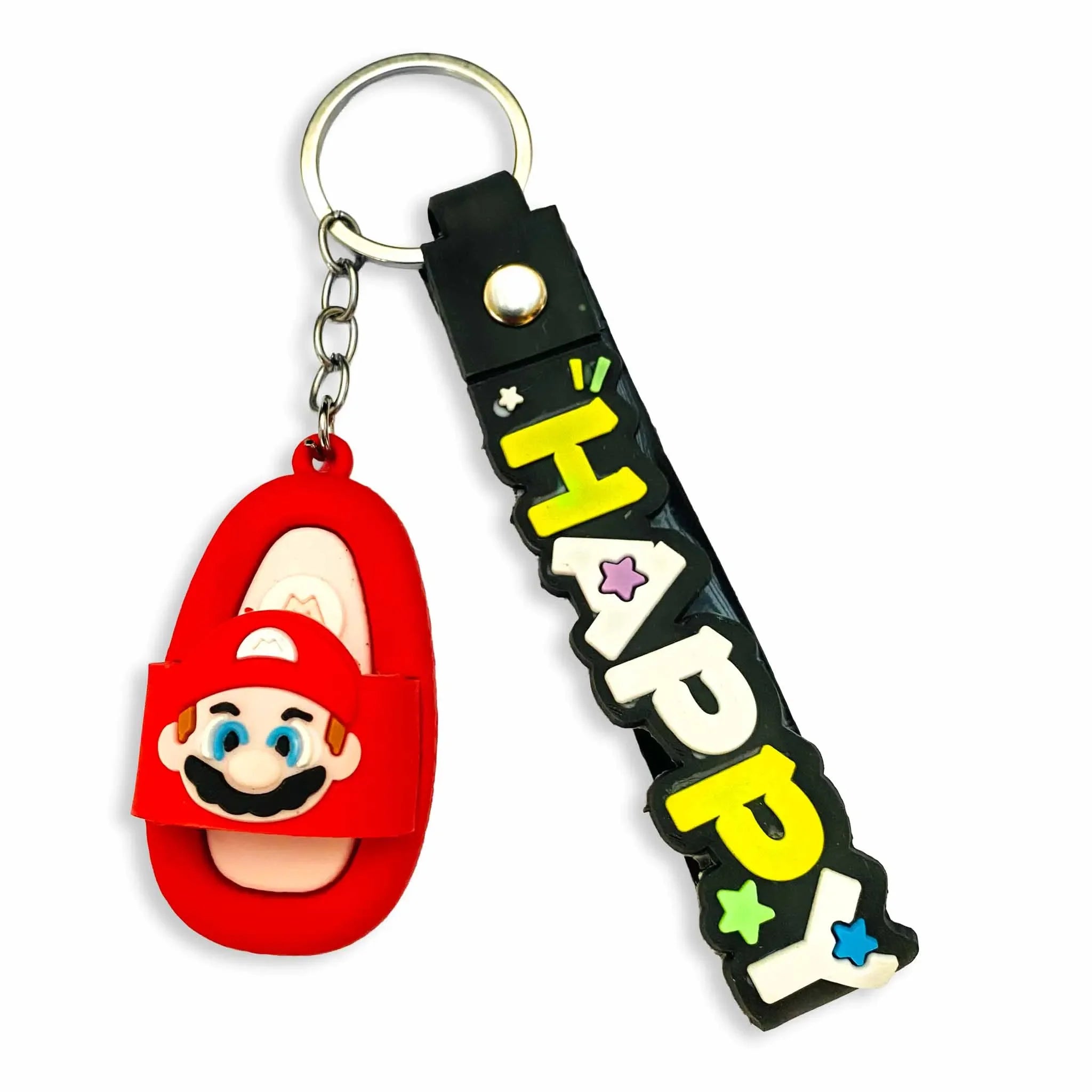Kids Happy Keychain Red