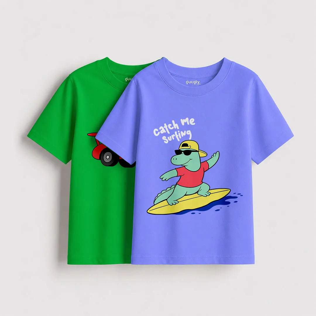Boys-Pack Of 2 Minisoft Cotton Tees