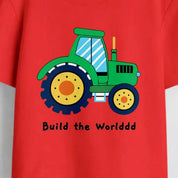 MiniSoft Cotton Tee – Build The World (Red Edition)