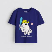 Navy blue Home Run Hero printed cotton t-shirt for boys 4-12 years | Guugly Wuugly