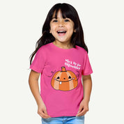 Girls Pink Halloween Pumpkin T-shirt