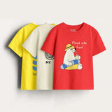 Boys - Pack Of 3 Minisoft Cotton Tees
