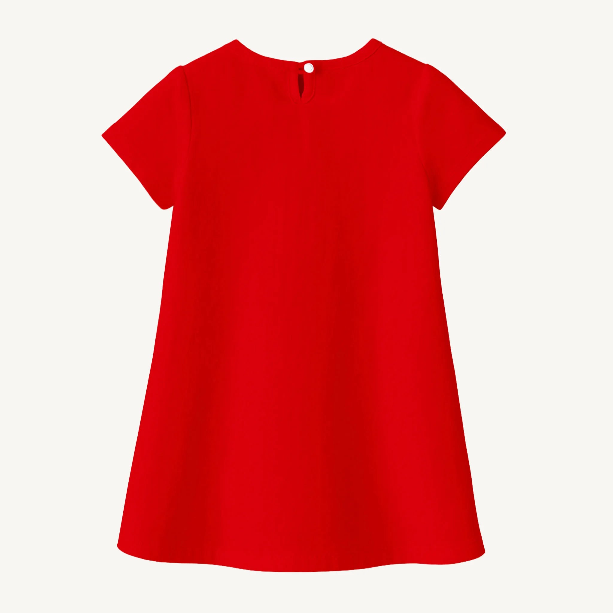 Girls Solid Red A Line Dress