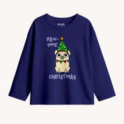 Boys Toddler Paw Some Navy Blue Long Sleeves Tshirt