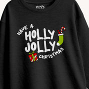 Boys Toddler Holly Jolly Black Long Sleeves Tshirt