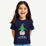 Girls Navy Blue Halloween Hat T-shirt