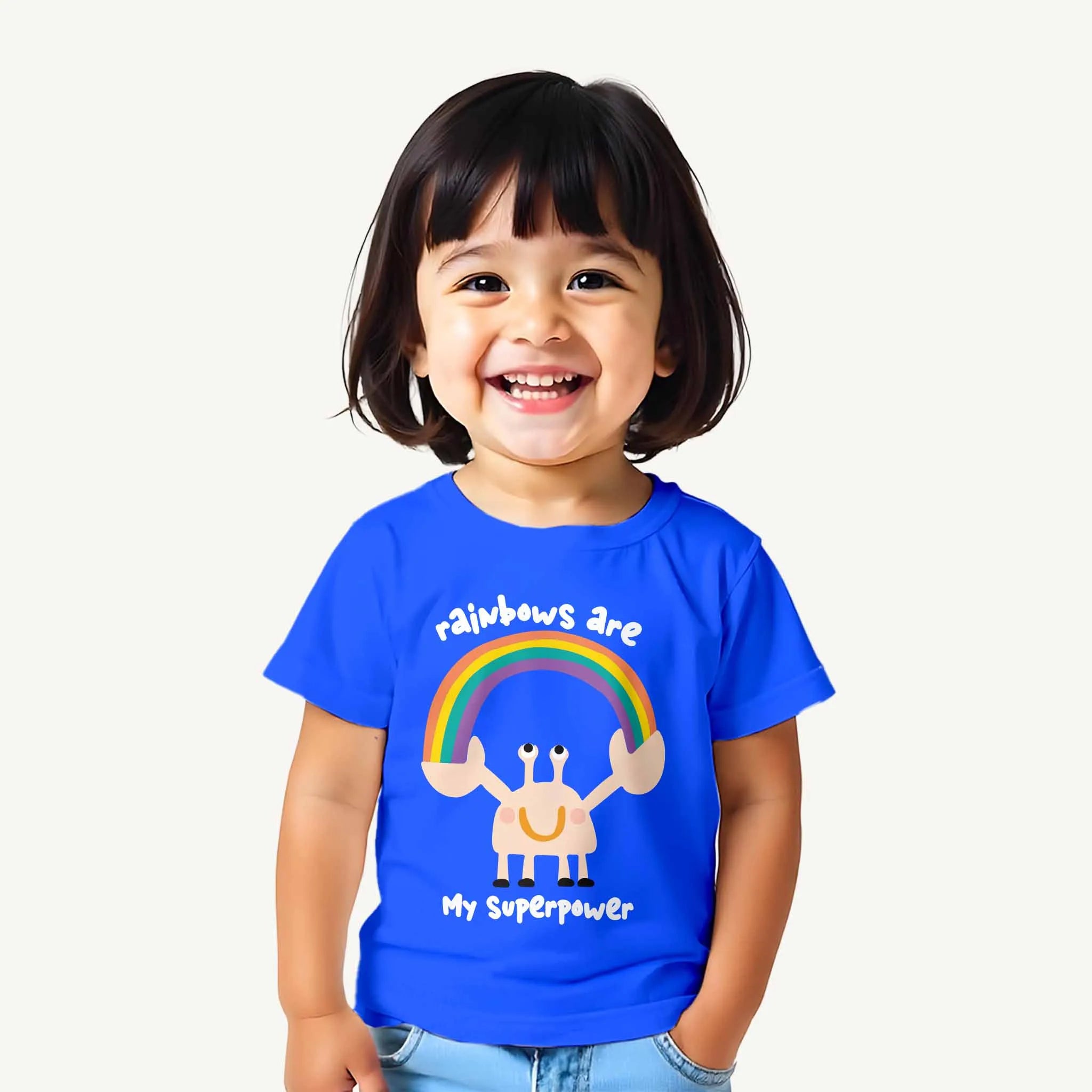 Girls Rainbow Superpower T-shirt