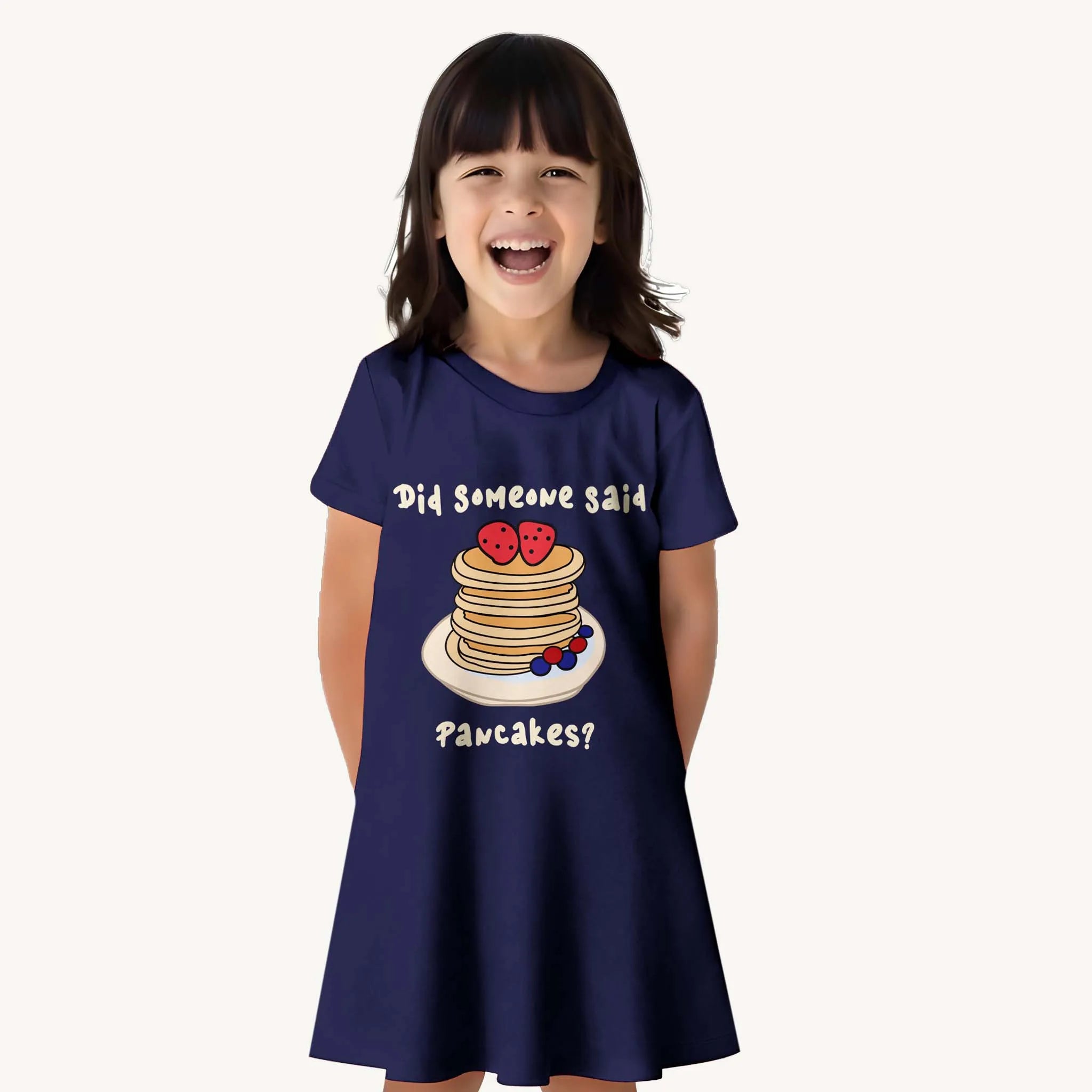 Girls Pancakes A Line Dress
