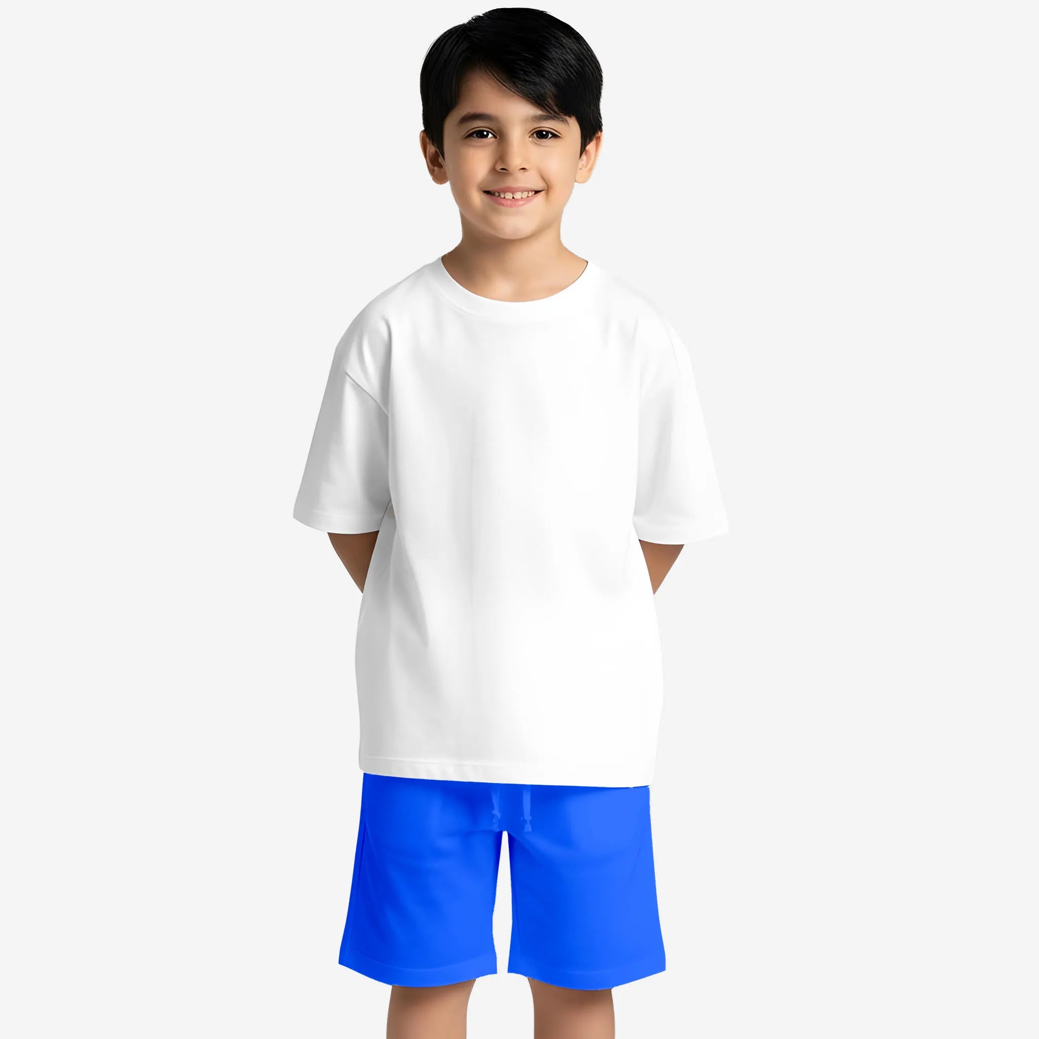 BYOB Boys Solid Classic Blue Shorts