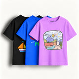 Boys - Pack Of 3 Minisoft Cotton Tees