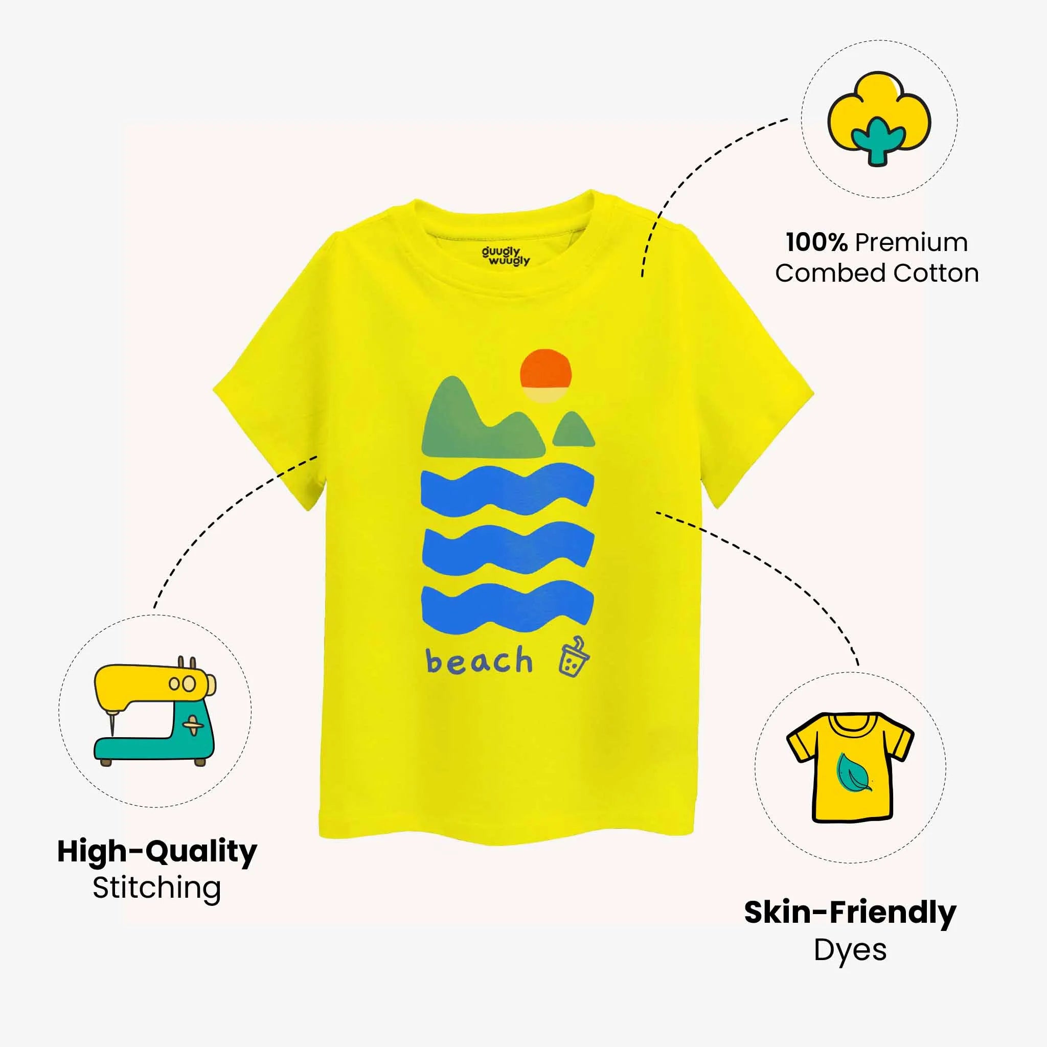 Boys Blue Wave Beach T-shirt