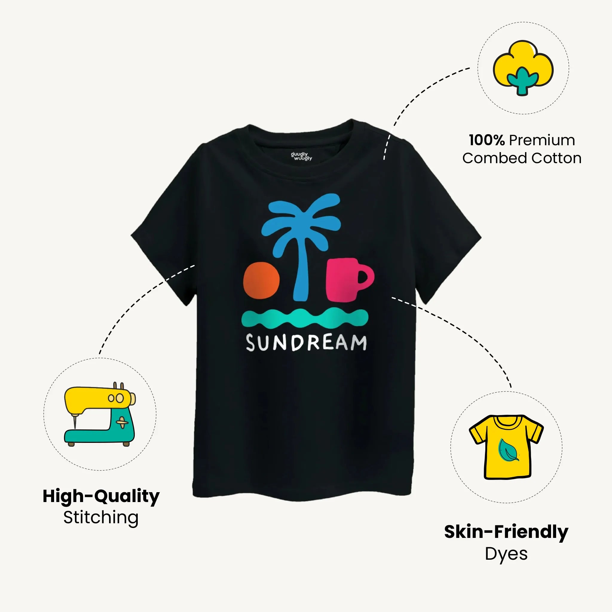 Boys-sun-dream-black-t-shirt-features