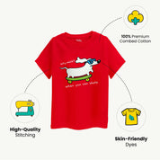 Boys why walk dog Red Tshirt Feature