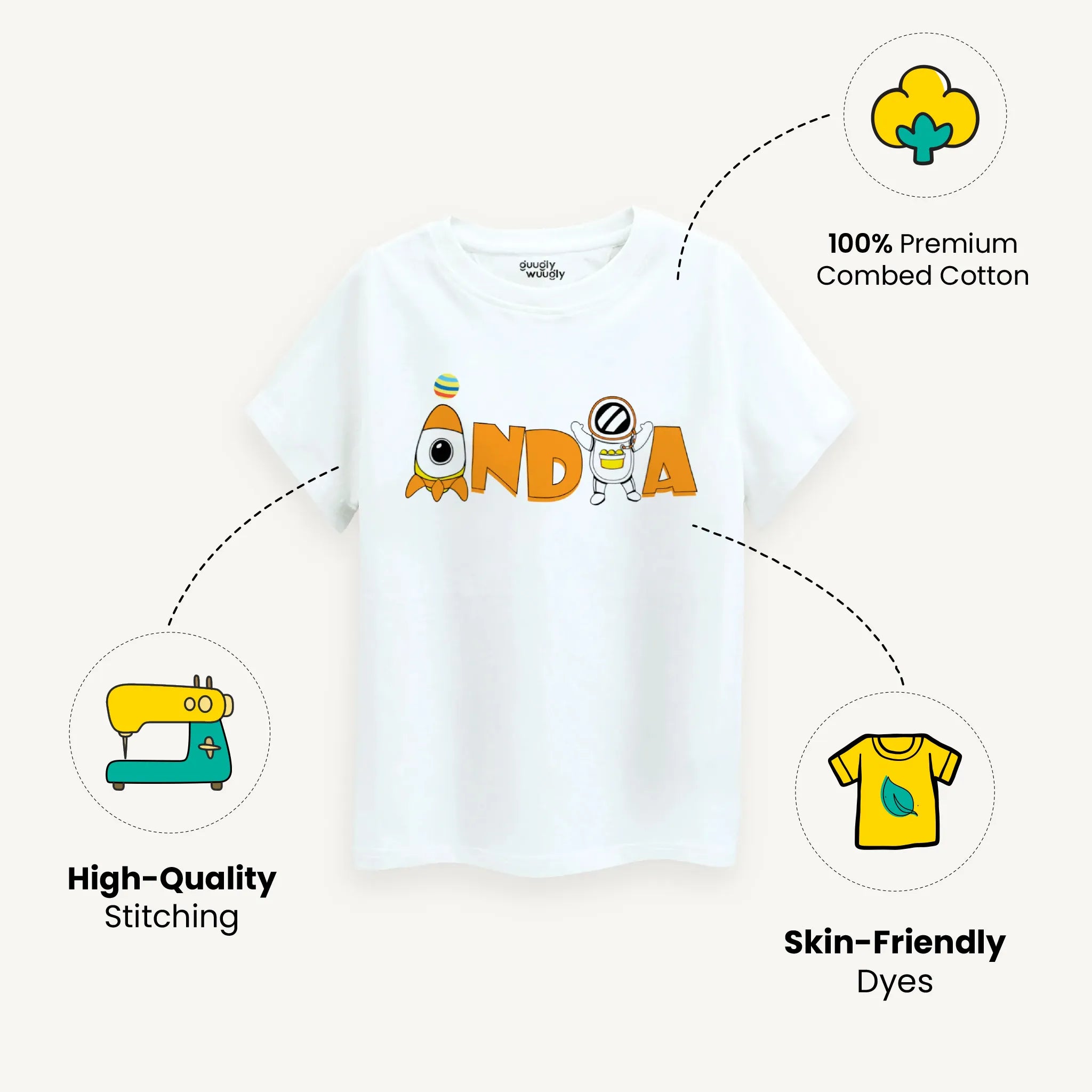 Boys-Astro-India-White-T-shirt-Features