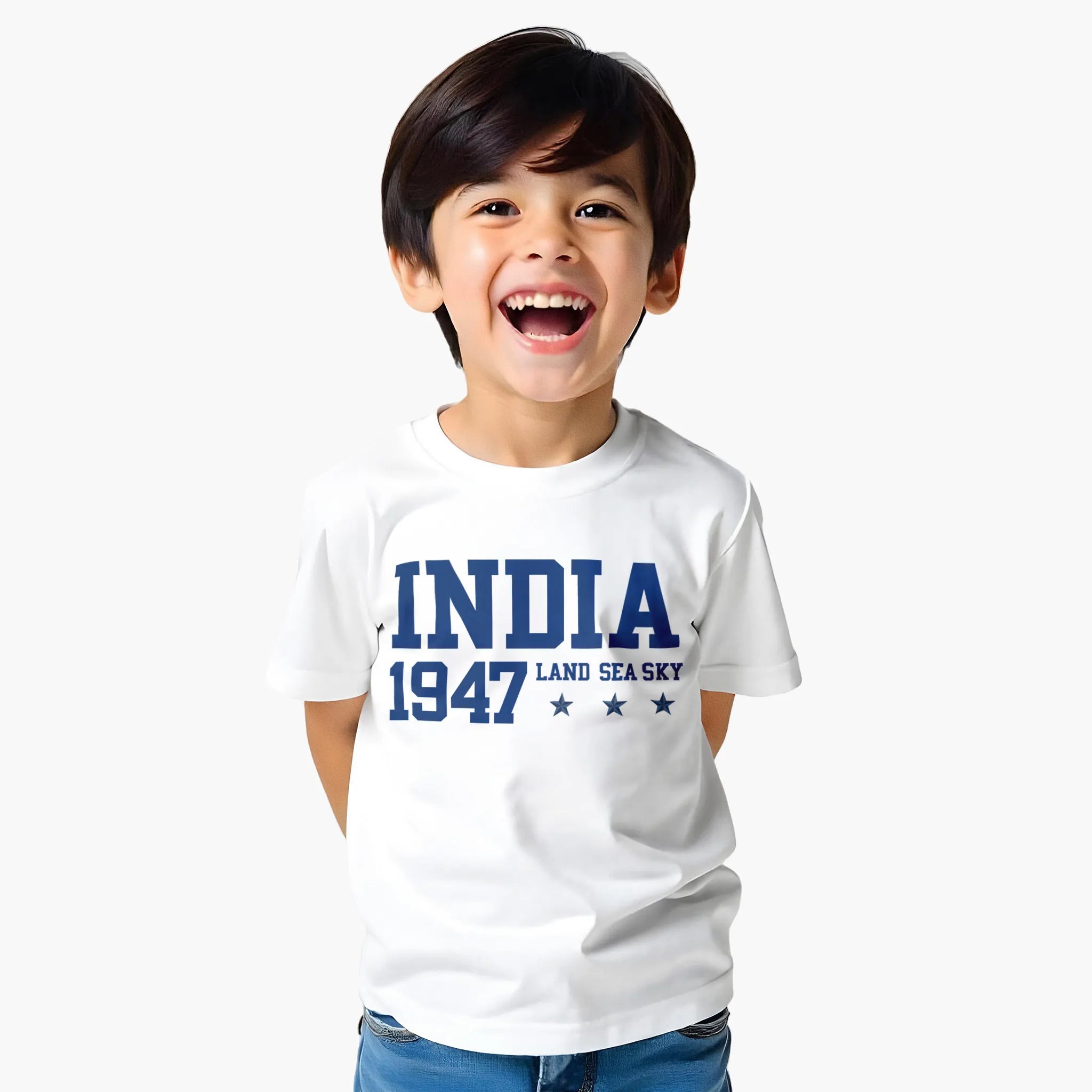 Boys-India-1947-White-T-shirt