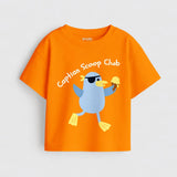 Girls Orange MiniSoft Cotton Tee – Captain Scoop Club