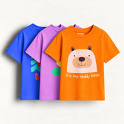 Girls-Pack Of 3 Minisoft Cotton Tees