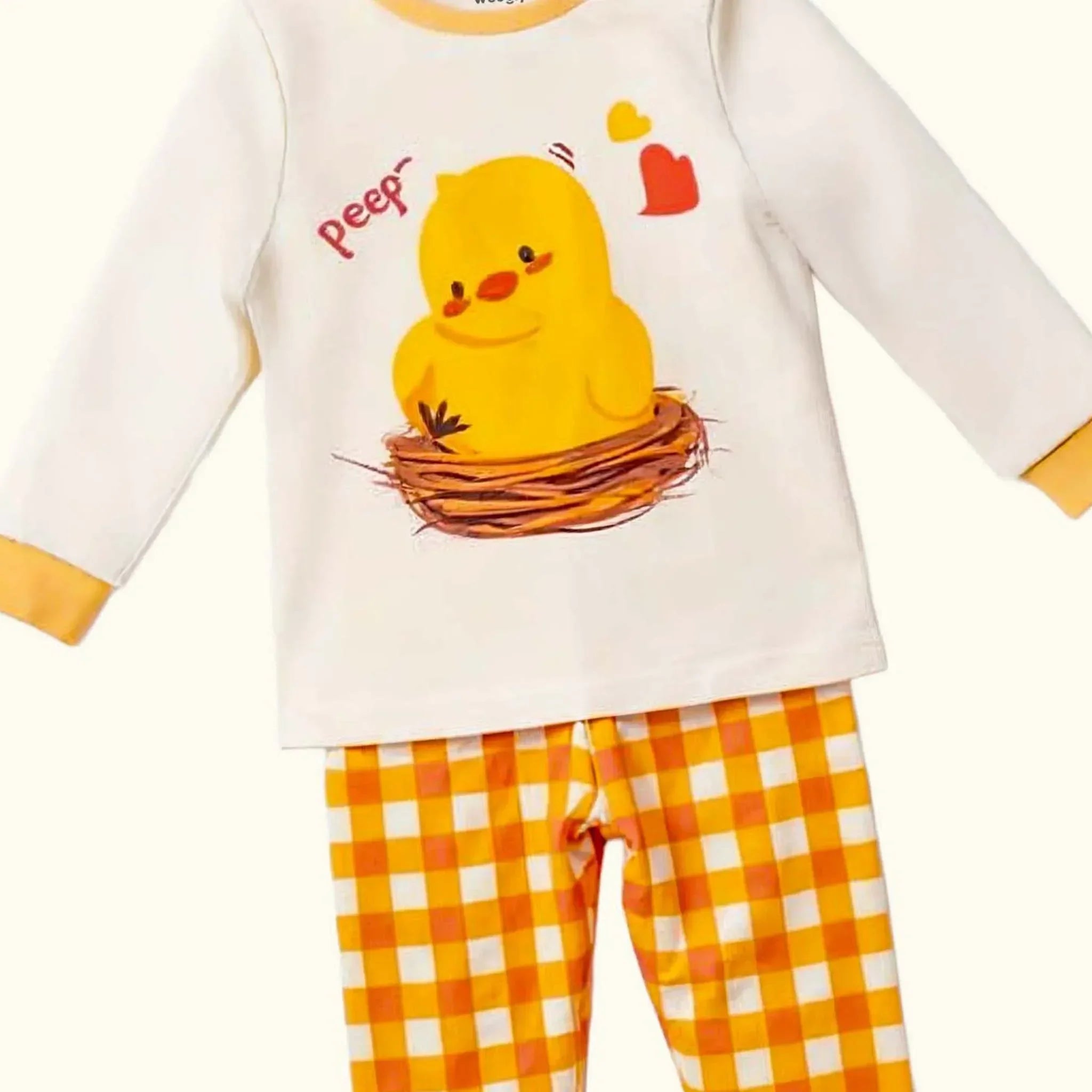 Buy Girls Checks Peep Nightsuit (4-6 Years) Guugly Wuugly