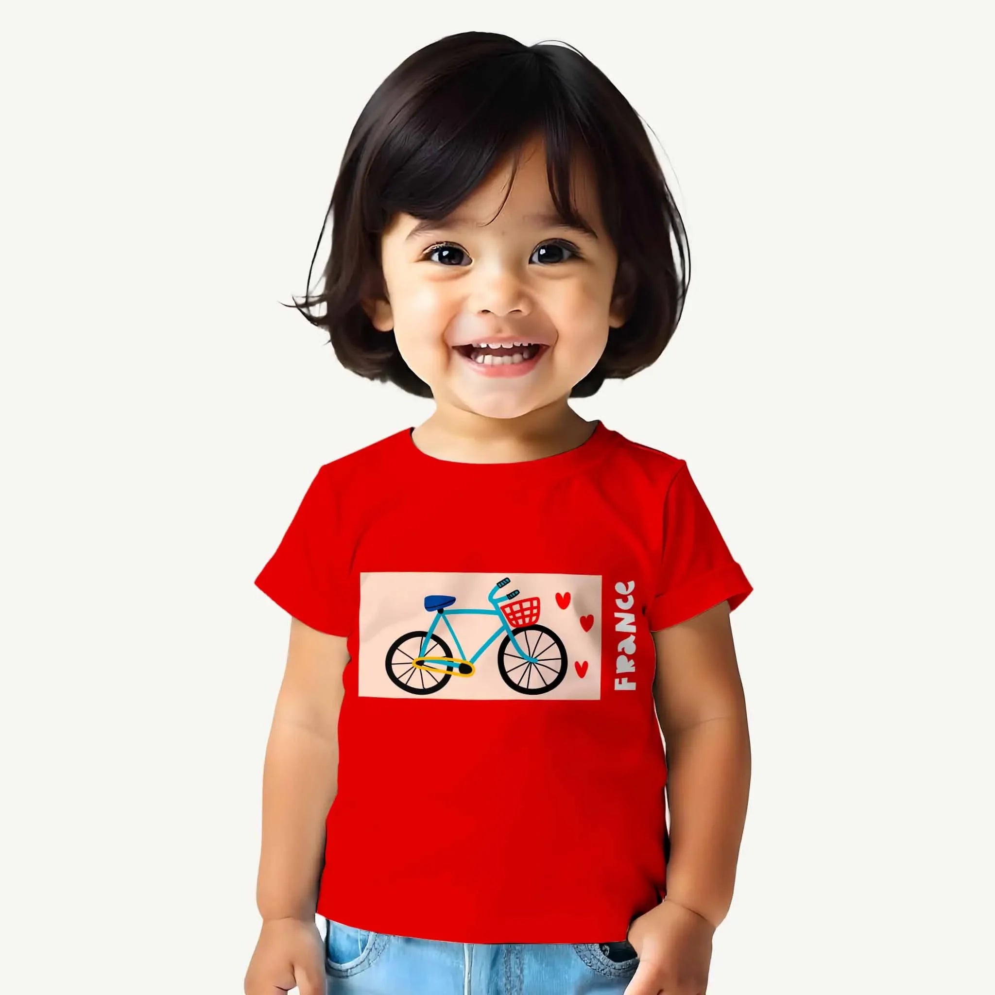 Girls-France-Bicycle-T-shirt-Model
