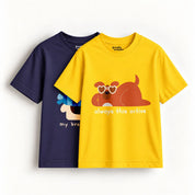 Girls-Pack Of 2 Minisoft Cotton Tees