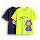 Girls-Pack Of 2 Minisoft Cotton Tees