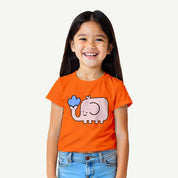 Girls_Orange_Cute_Elephant_CropTop_Model