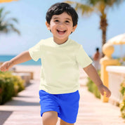 Boys Toddler Off-White & Classic Blue Coord Set