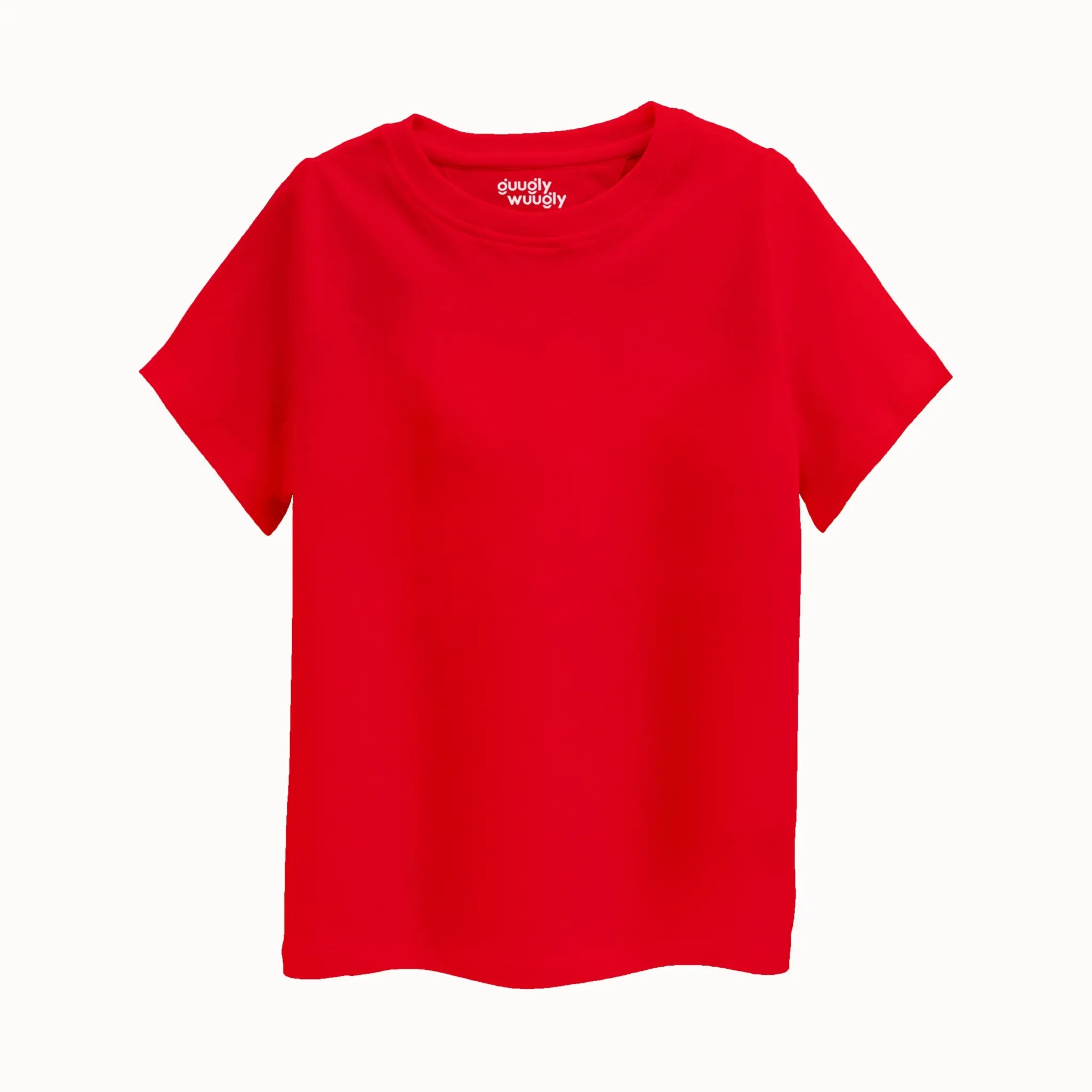 Plain Red Red Tshirt Girl Buy Solid Red T-Shirt For Unisex Kids