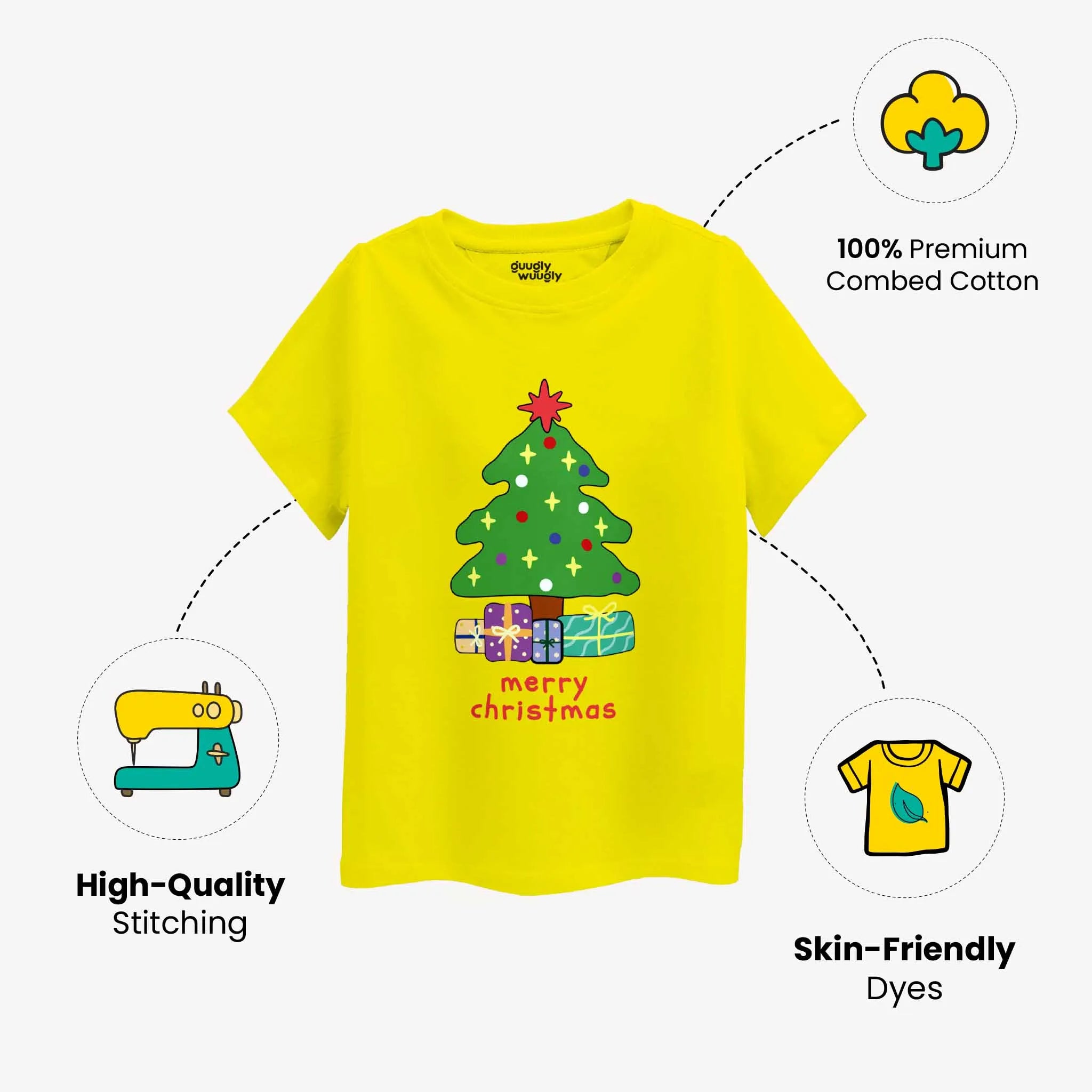 MiniSoft Cotton Tee – Merry Christmas Tree