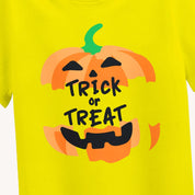 Boys Yellow Trick or Treat T-shirt