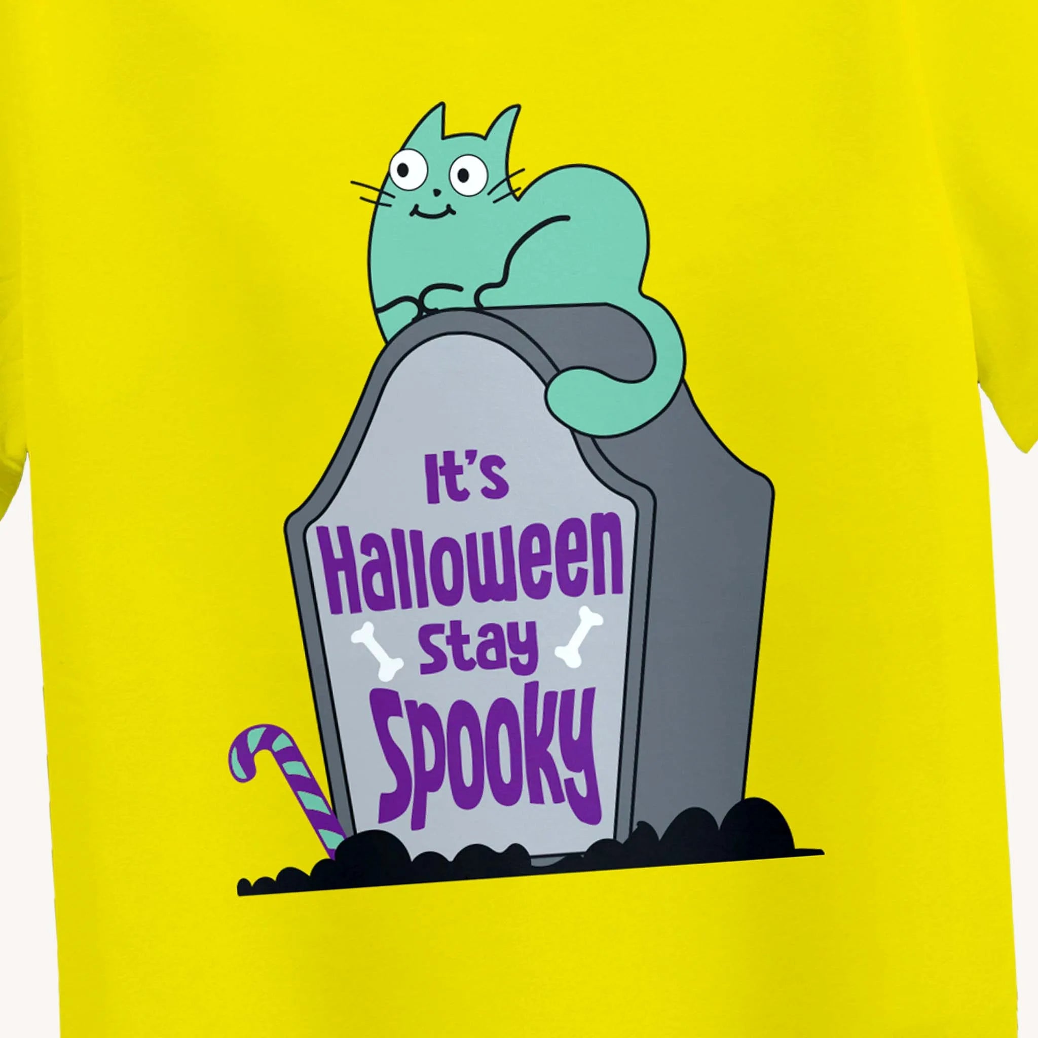 Girls Yellow Spooky T-shirt