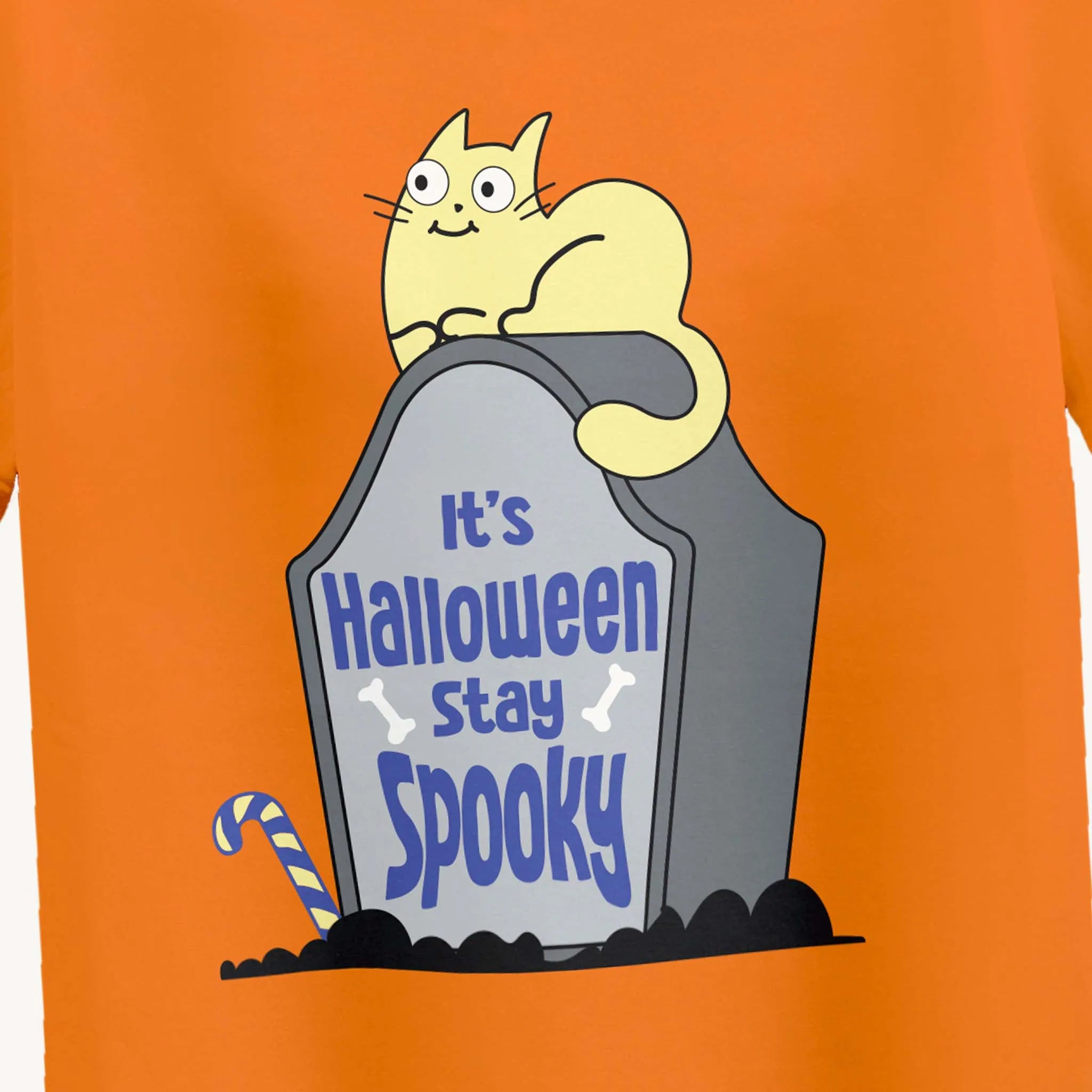 Girls Orange Spooky T-shirt