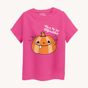 Girls Pink Halloween Pumpkin T-shirt