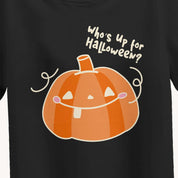 Girls Black Halloween Pumpkin T-shirt