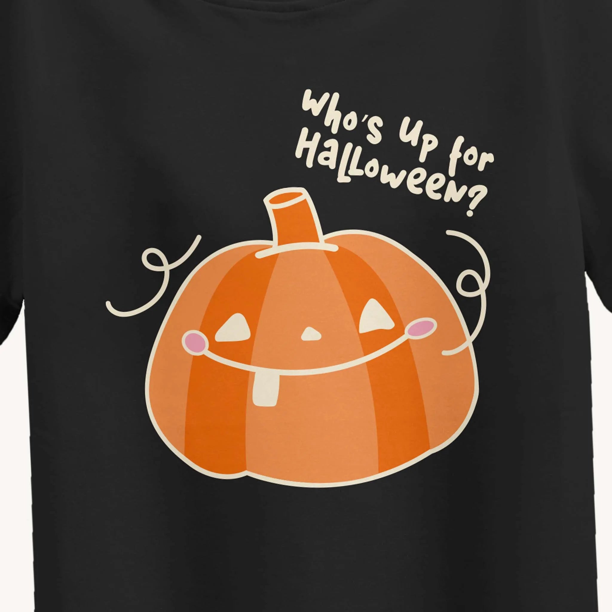 Girls Black Halloween Pumpkin T-shirt
