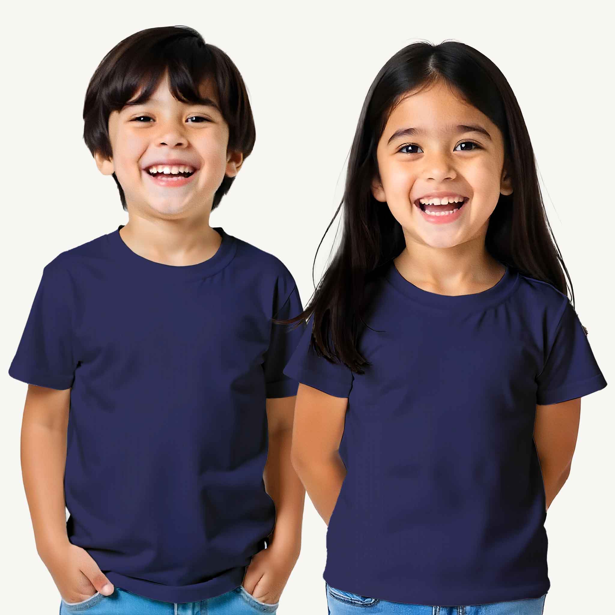 Unisex_Solid_Navy_Blue_T_shirt_Model