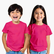 Unisex_Solid_Pink_T_shirt_Model