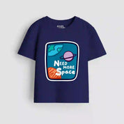 Boys Navy Blue MiniSoft Cotton Tee – Need More Space