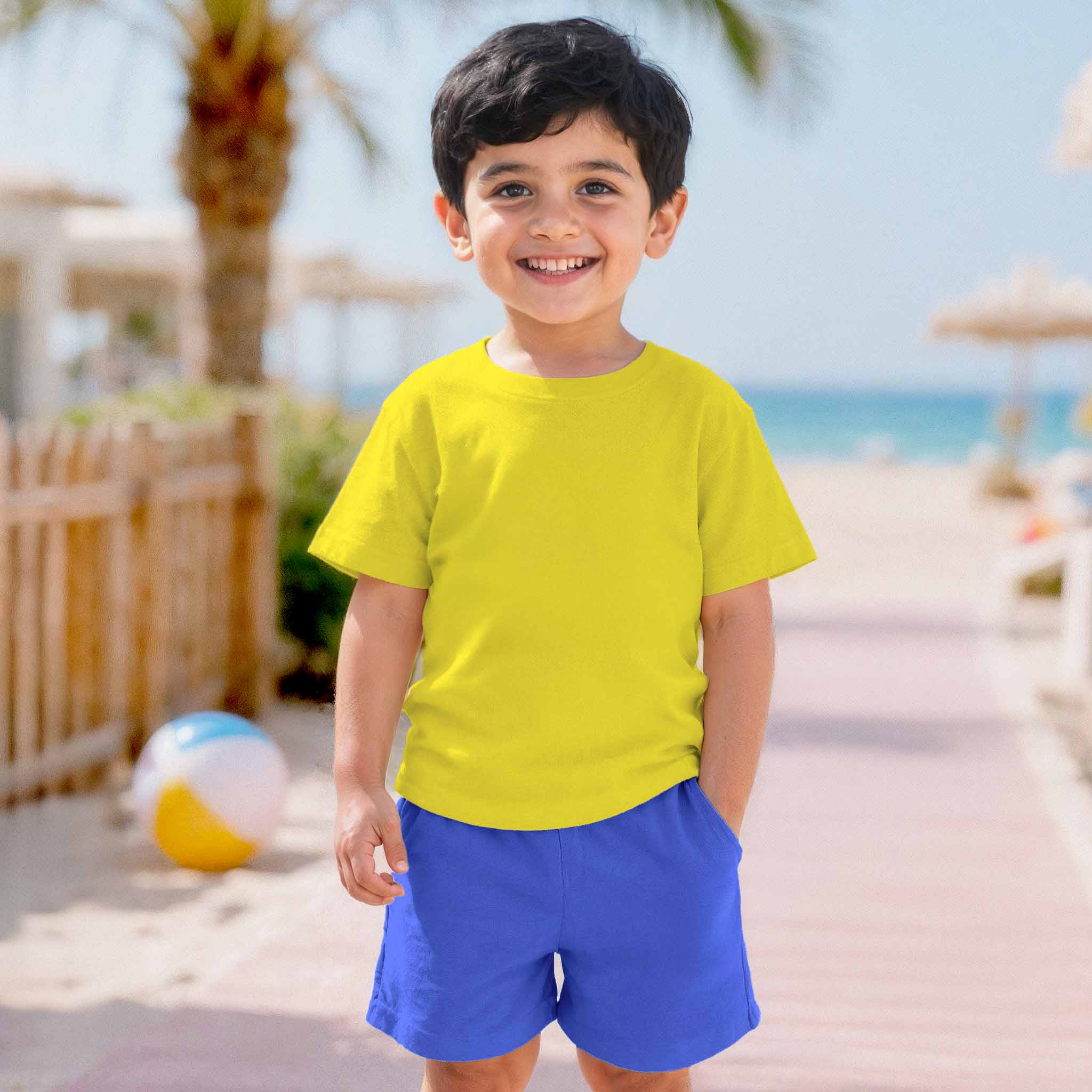 Boys Toddler Yellow & Classic Blue Coord Set