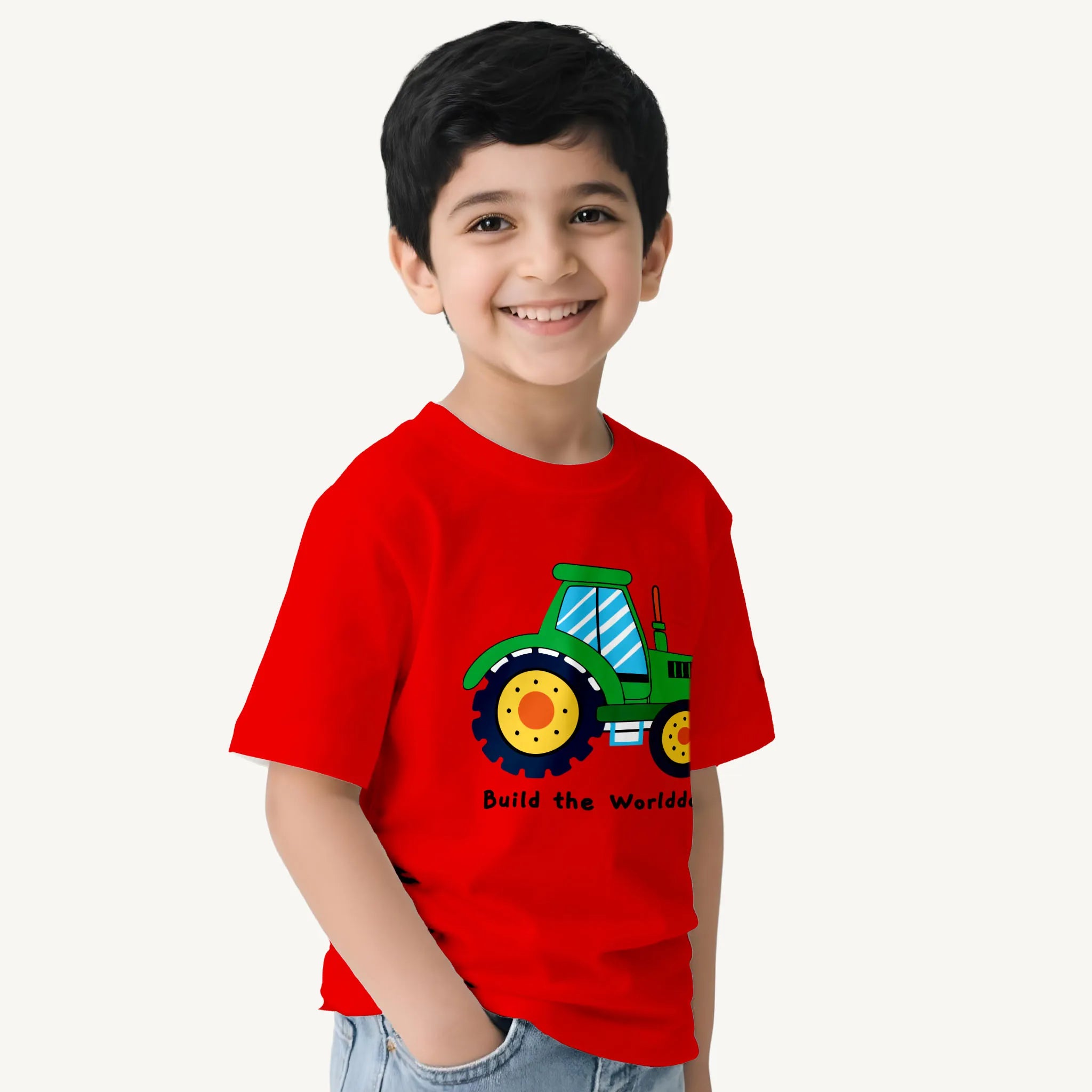 BYOB Boys Red Build The World T-shirt