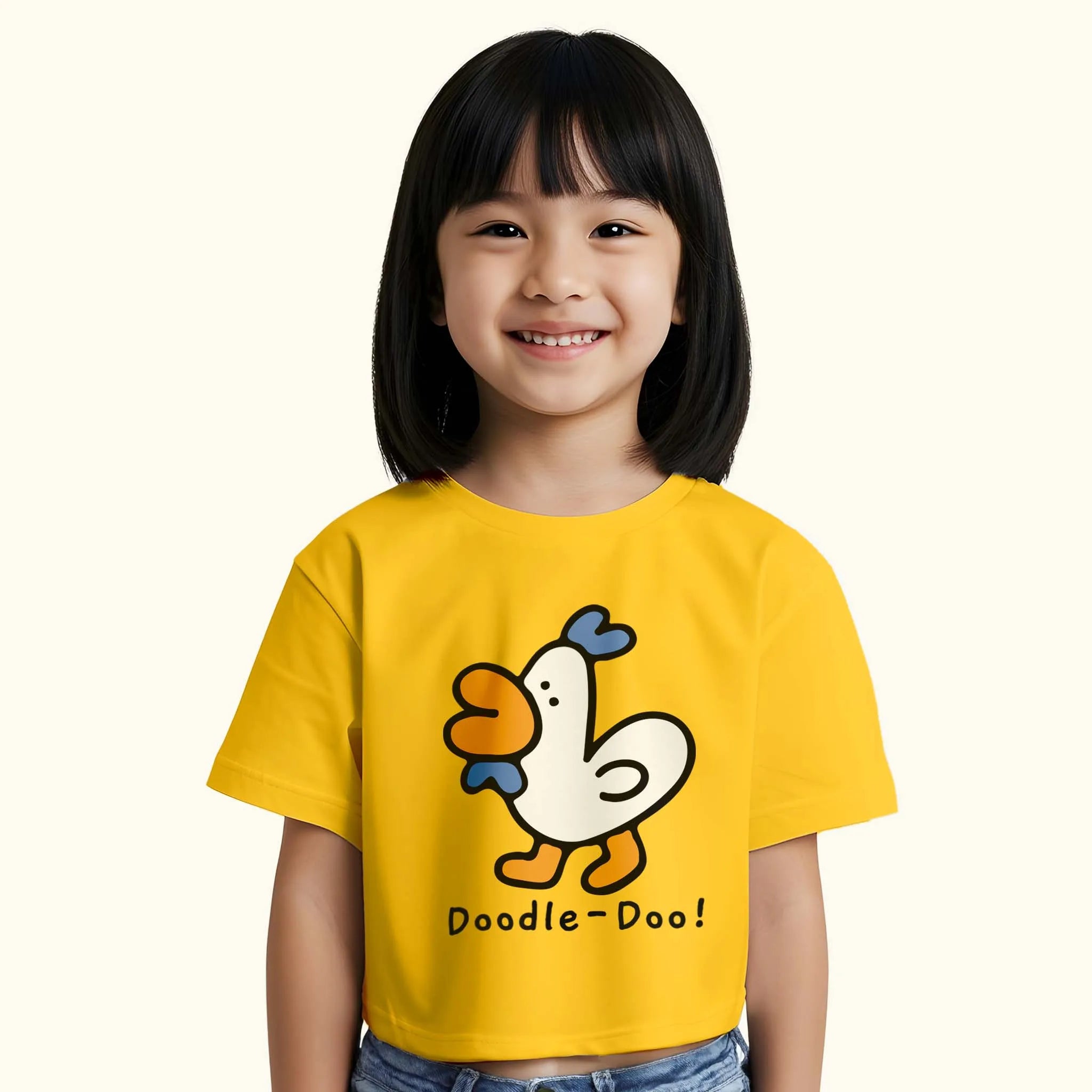 BYOB Girls Doodle-Doo Crop Top