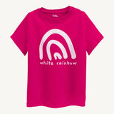 MiniSoft Cotton Tee – White Rainbow