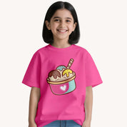 BYOB Girls Ice-Cream Pink T-shirt