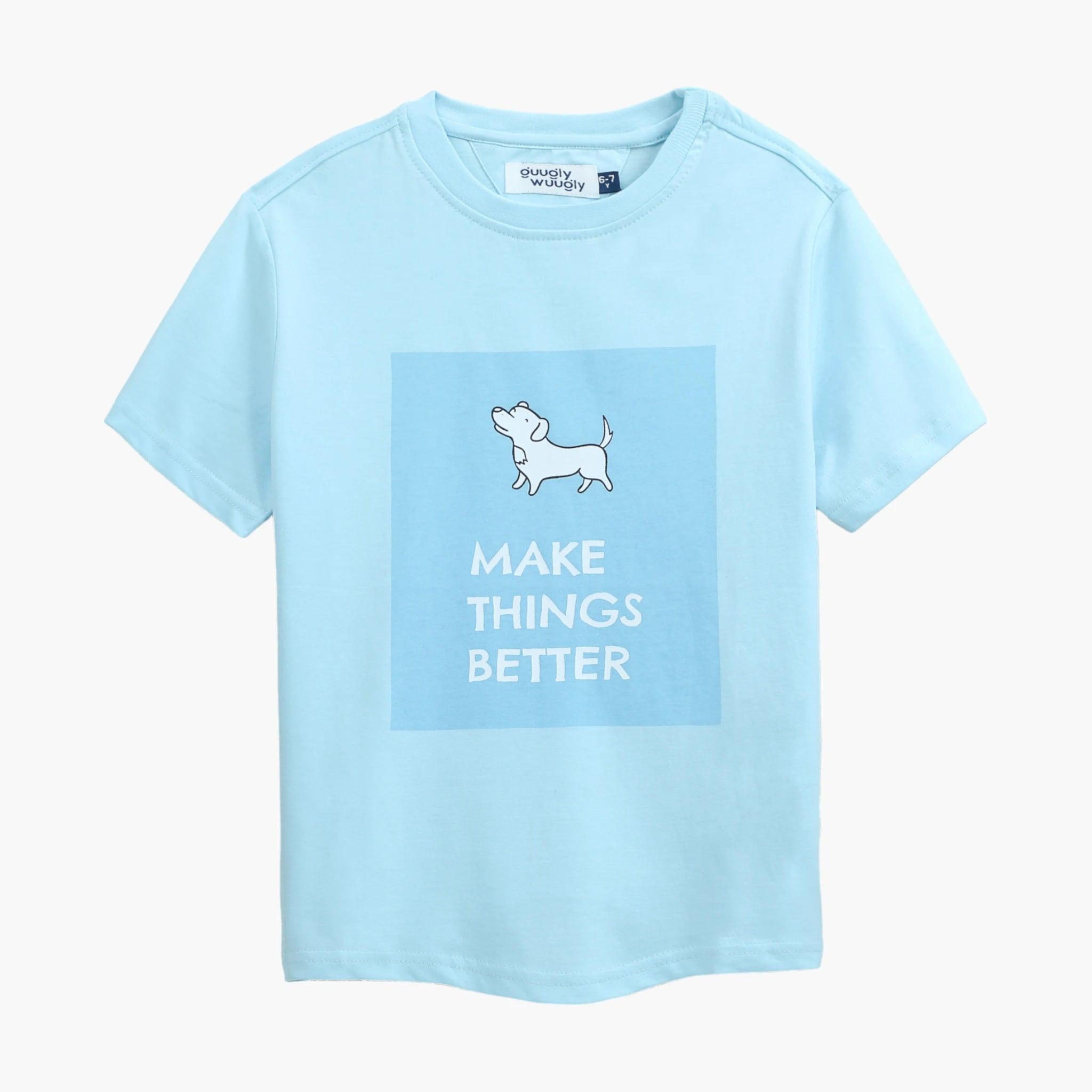 Kids Love Dog Print T-shirt - Guugly Wuugly