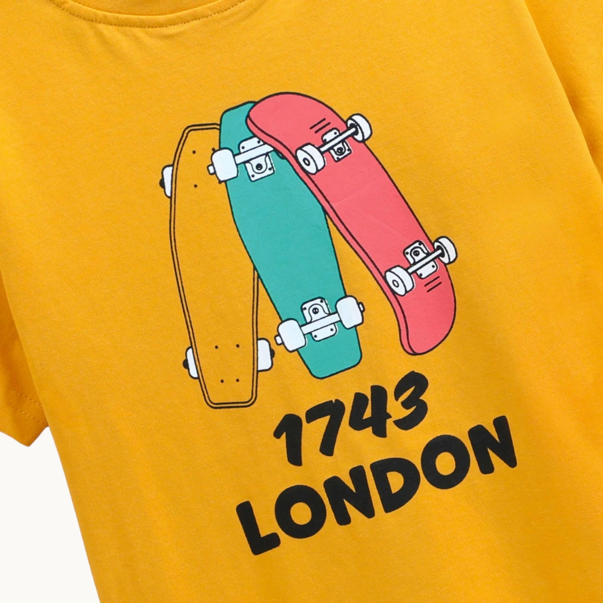 Kids Skates Print T-shirt - Guugly Wuugly